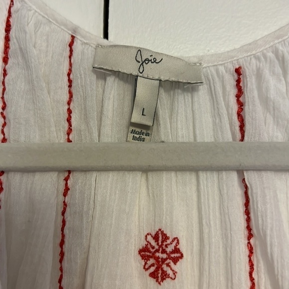 Joie white sleeves too with embroidery size large - Picture 3 of 5